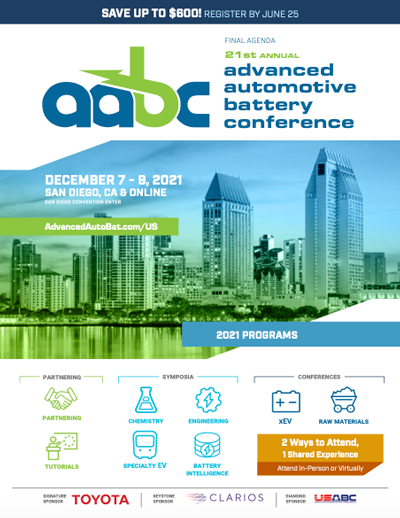 2021 Advanced Automotive Battery Conference USA Brochure
