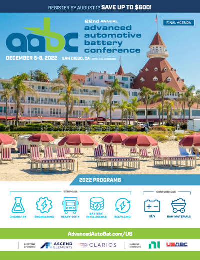 2022 Advanced Automotive Battery Conference USA Brochure